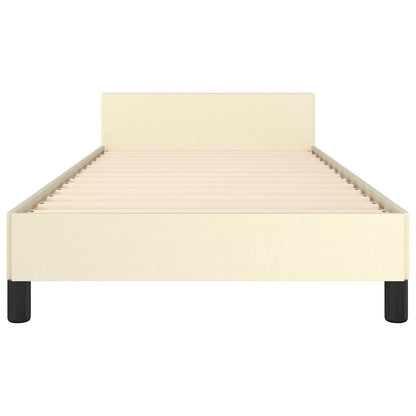 Giroletto con Testiera senza Materasso Crema 90x190 cm