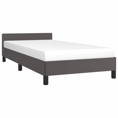 Giroletto con Testiera senza Materasso Grigio 90x190 cm | homemem39