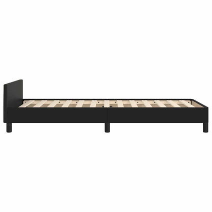 Giroletto con Testiera senza Materasso Nero 100x200 cm