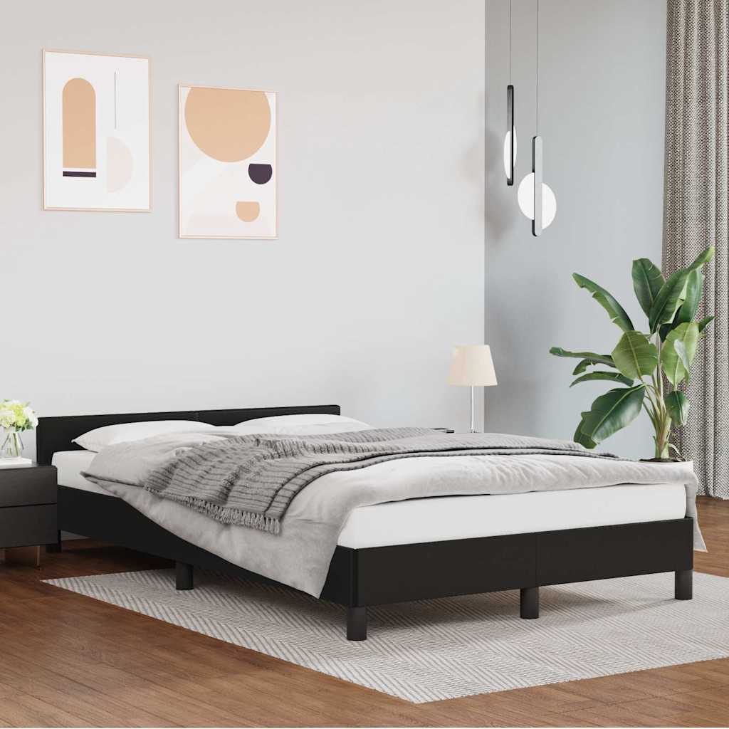 Giroletto con Testiera senza Materasso Nero 120x200 cm