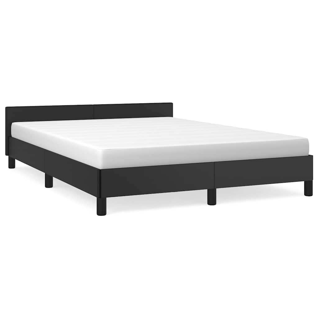 Giroletto con Testiera senza Materasso Nero 140x190 cm