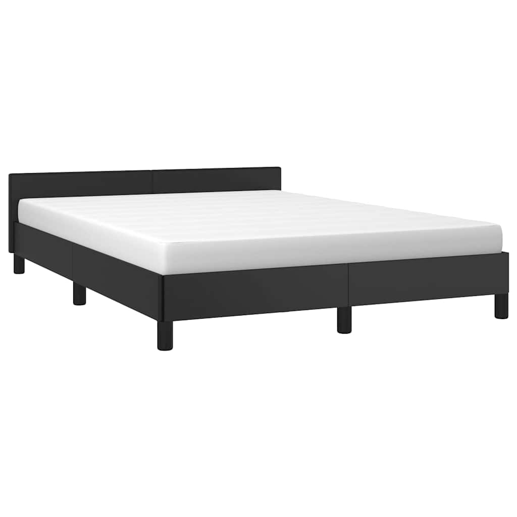 Giroletto con Testiera senza Materasso Nero 140x190 cm