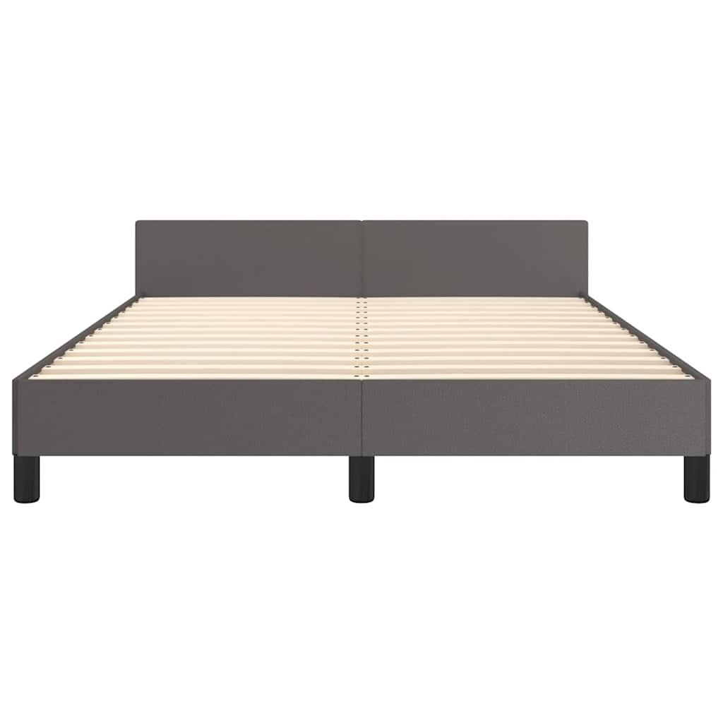 Giroletto con Testiera senza Materasso Grigio 140x200 cm - homemem39