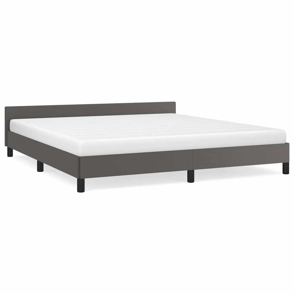 Giroletto con Testiera senza Materasso Grigio 160x200 cm