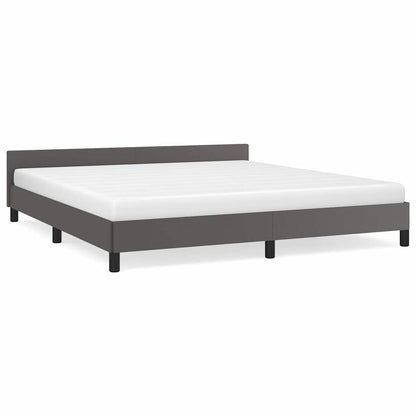 Giroletto con Testiera senza Materasso Grigio 160x200 cm