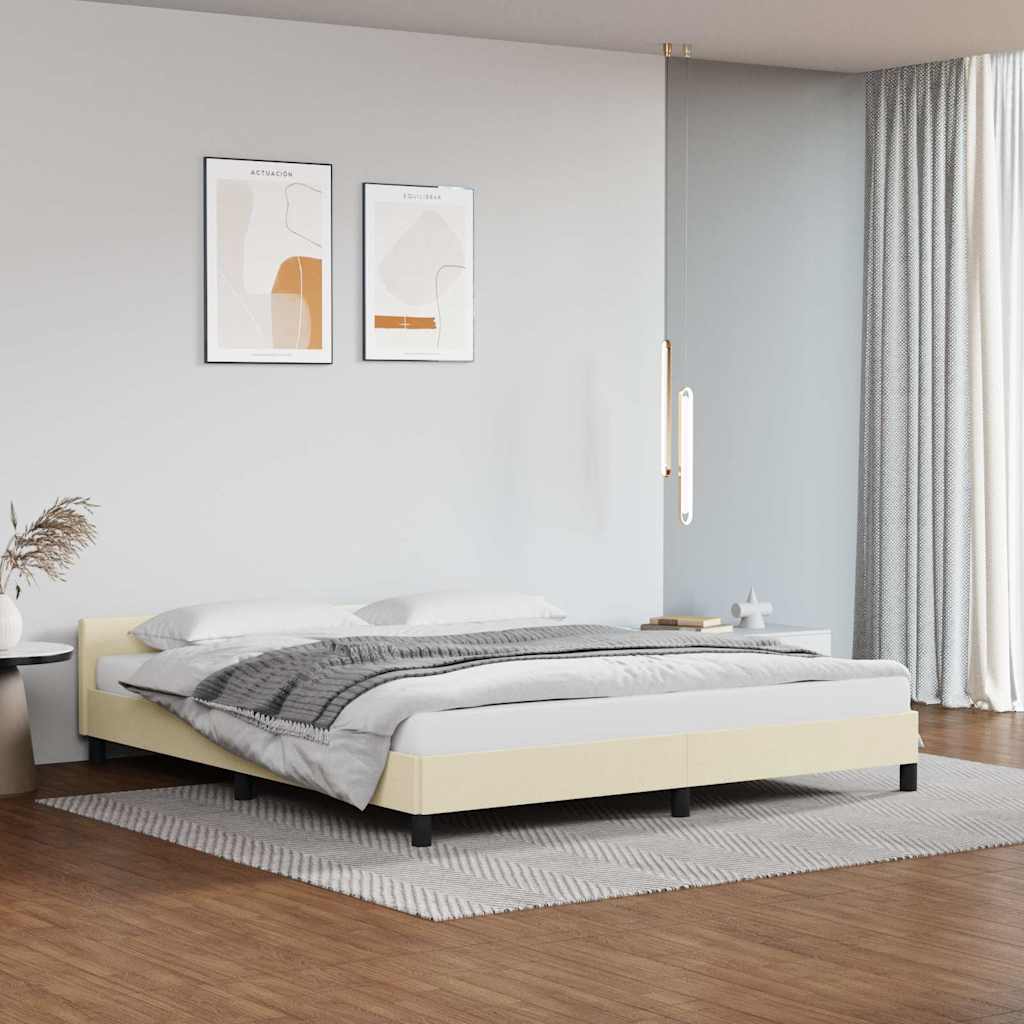 Giroletto con Testiera senza Materasso Crema 180x200 cm