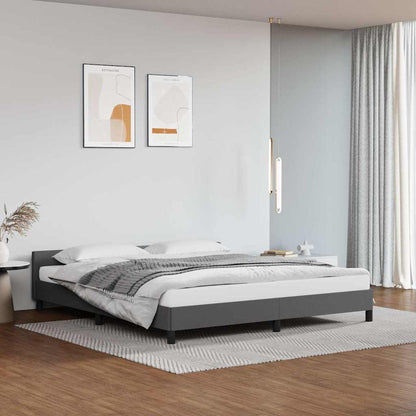 Giroletto con Testiera senza Materasso Grigio 180x200 cm