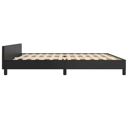 Giroletto con Testiera senza Materasso Nero 200x200 cm