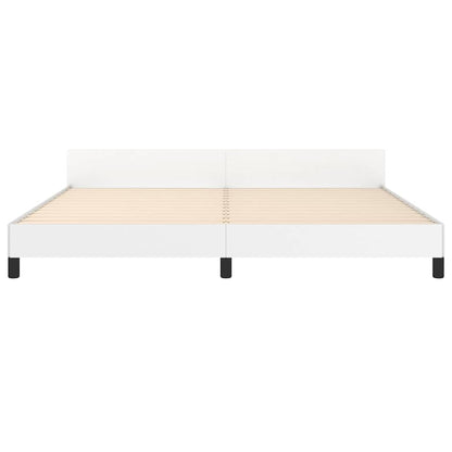 Giroletto con Testiera senza Materasso Bianco 200x200 cm