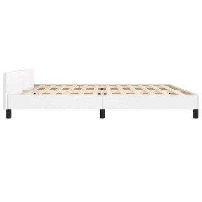 Giroletto con Testiera senza Materasso Bianco 200x200 cm