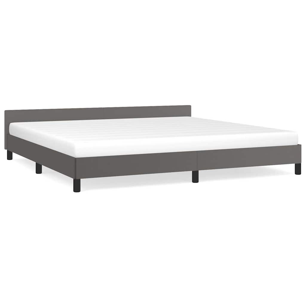 Giroletto con Testiera senza Materasso Grigio 200x200 cm