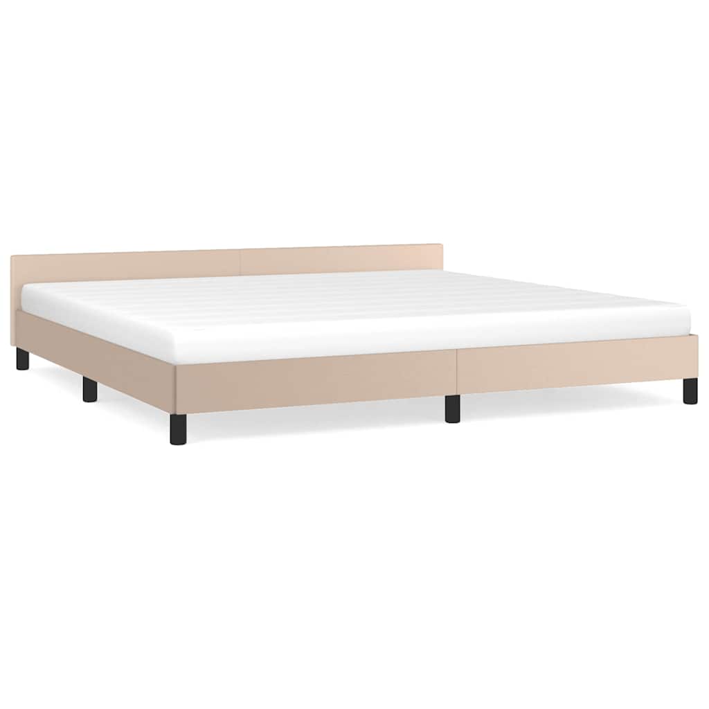 Giroletto con Testiera senza Materasso Cappuccino 200x200 cm