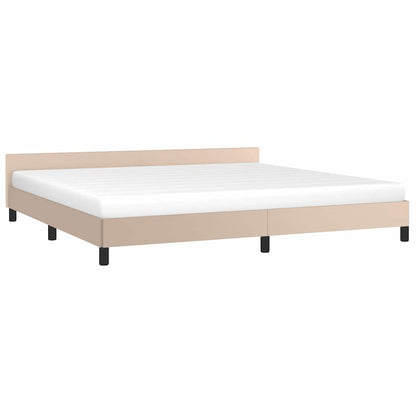 Giroletto con Testiera senza Materasso Cappuccino 200x200 cm