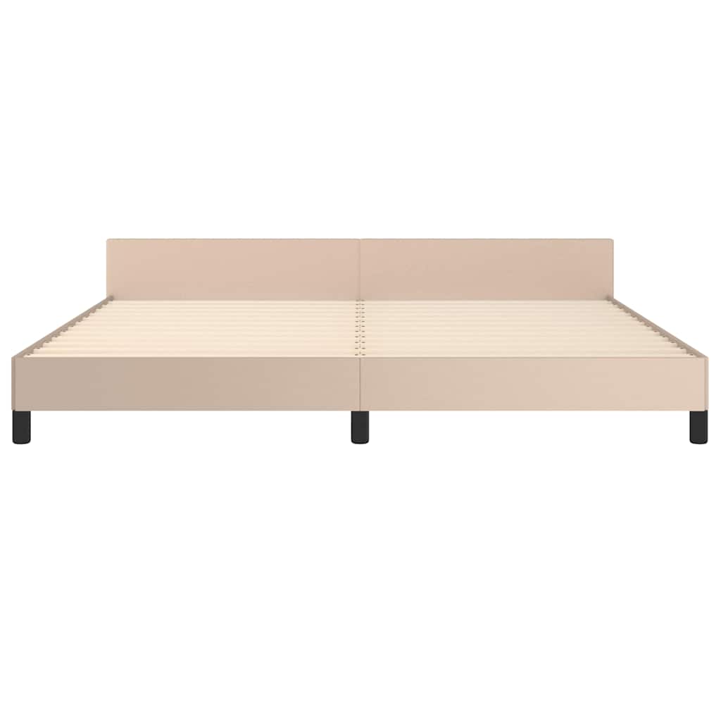 Giroletto con Testiera senza Materasso Cappuccino 200x200 cm