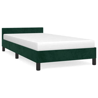 Giroletto senza Materasso Verde Scuro 80x200 cm in Velluto