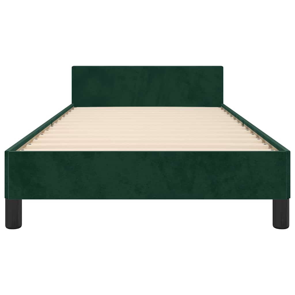 Giroletto senza Materasso Verde Scuro 80x200 cm in Velluto