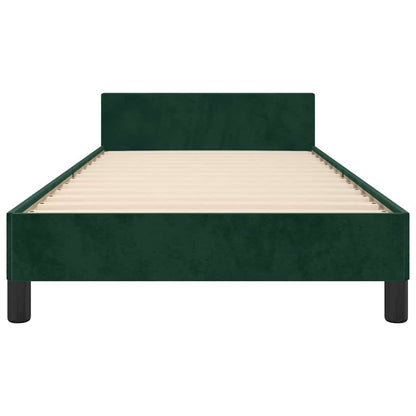 Giroletto senza Materasso Verde Scuro 80x200 cm in Velluto