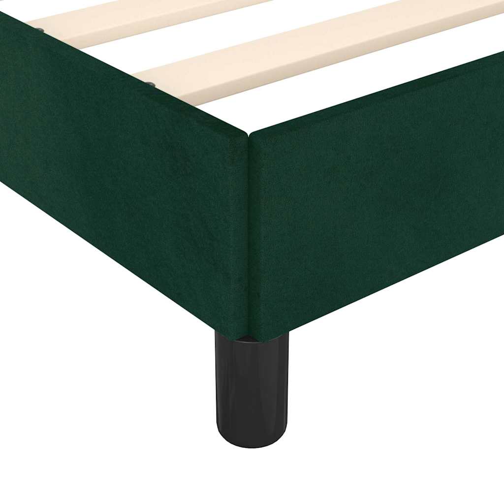 Giroletto senza Materasso Verde Scuro 80x200 cm in Velluto
