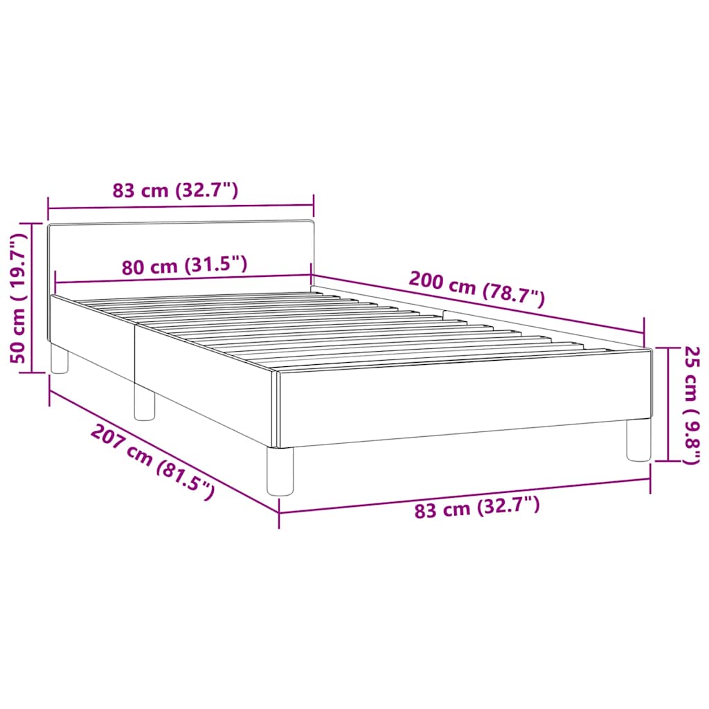 Giroletto senza Materasso Verde Scuro 80x200 cm in Velluto | homemem39