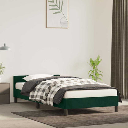 Giroletto senza Materasso Verde Scuro 80x200 cm in Velluto