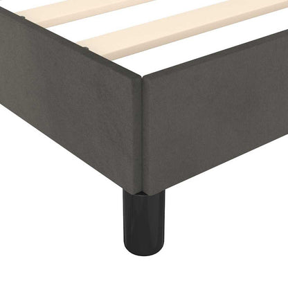 Giroletto senza Materasso Grigio Scuro 90x190 cm Velluto