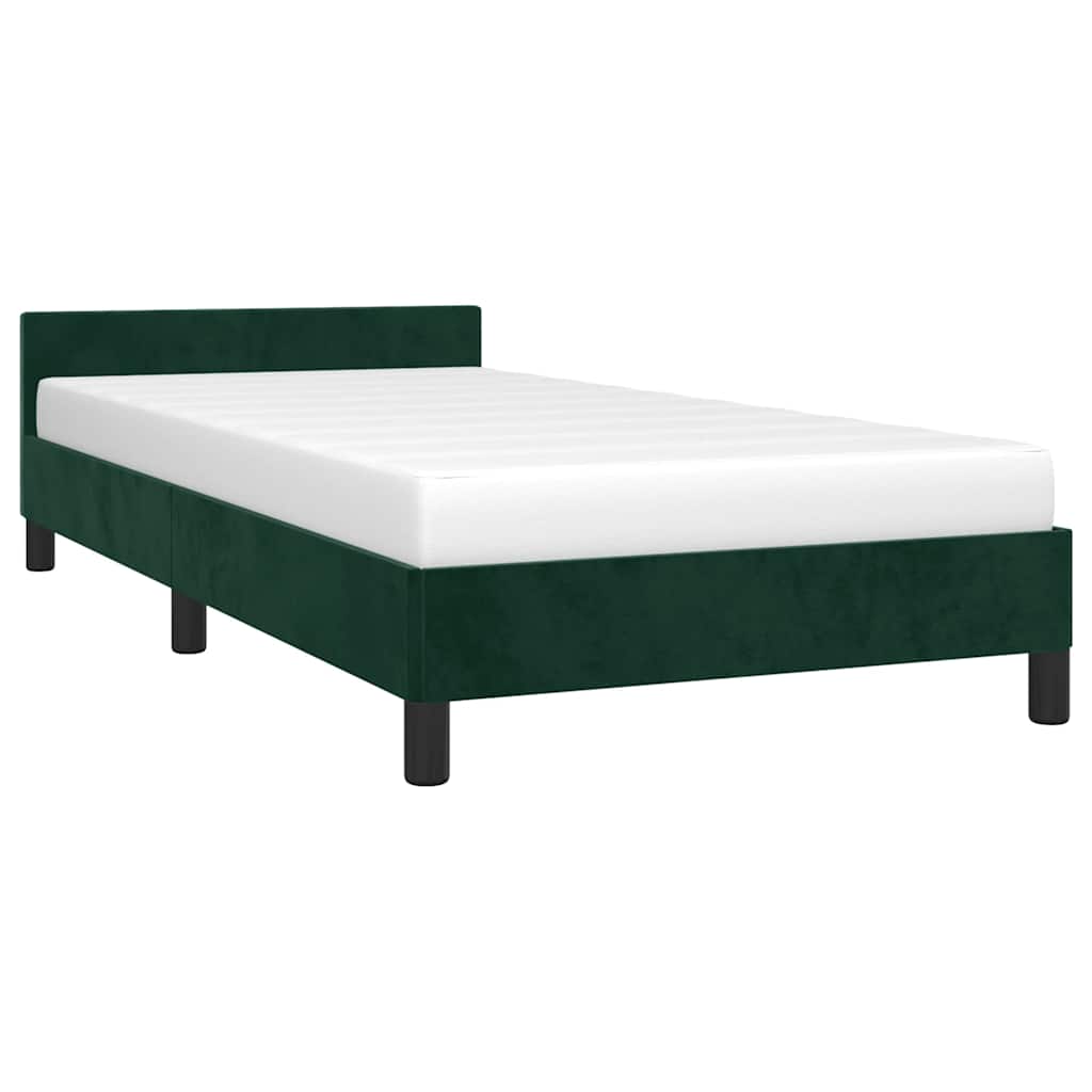 Giroletto senza Materasso Verde Scuro 90x190 cm in Velluto | homemem39