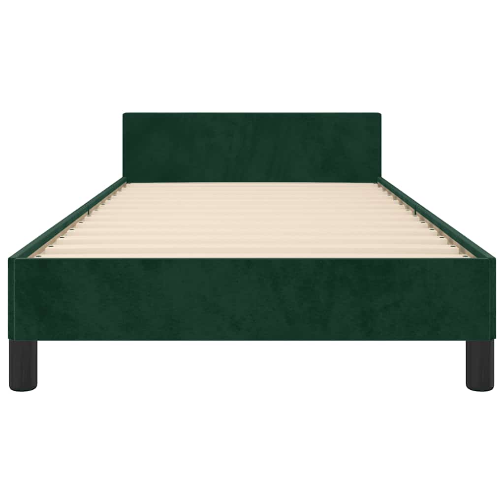 Giroletto senza Materasso Verde Scuro 90x190 cm in Velluto | homemem39