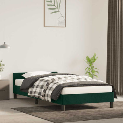 Giroletto senza Materasso Verde Scuro 90x190 cm in Velluto | homemem39
