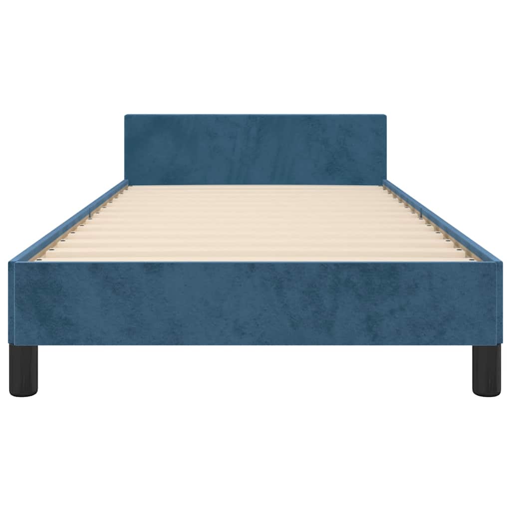 Giroletto senza Materasso Blu Scuro 90x190 cm in Velluto - homemem39
