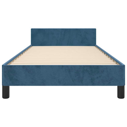 Giroletto senza Materasso Blu Scuro 90x190 cm in Velluto - homemem39