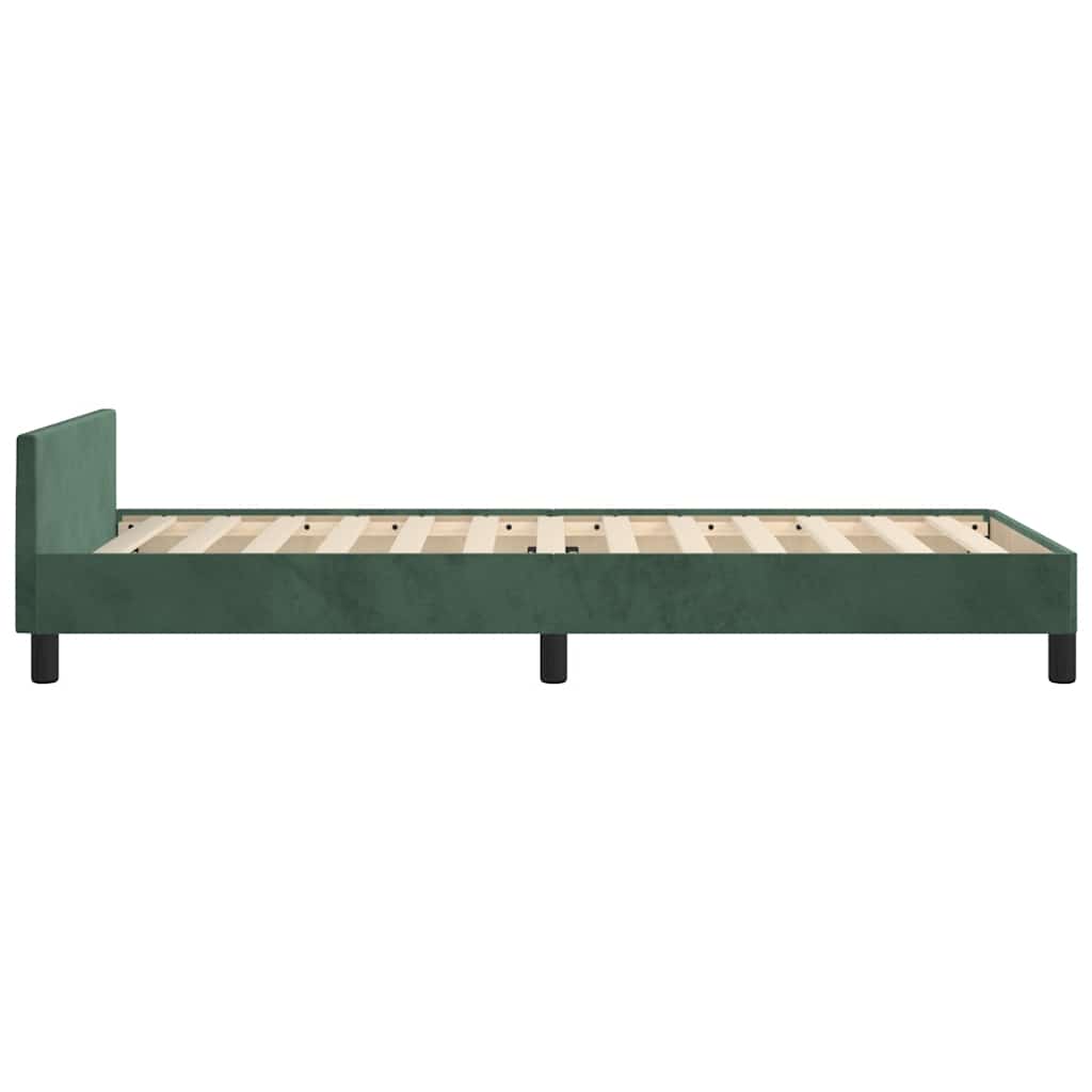 Giroletto senza Materasso Verde Scuro 90x200 cm in Velluto - homemem39