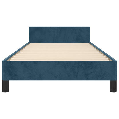 Giroletto senza Materasso Blu Scuro 90x200 cm in Velluto
