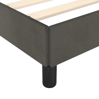 Giroletto senza Materasso Grigio Scuro 100x200 cm Velluto