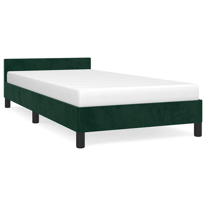 Giroletto senza Materasso Verde Scuro 100x200 cm in Velluto | homemem39