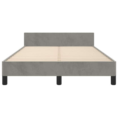 Giroletto senza Materasso Grigio Chiaro 120x200 cm Velluto - homemem39