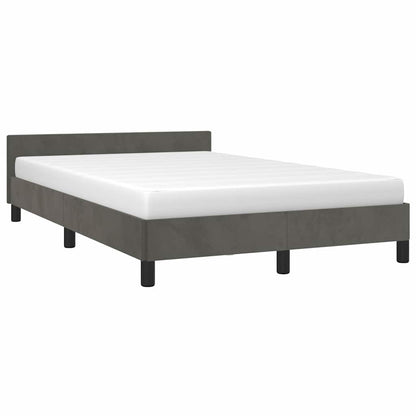Giroletto senza Materasso Grigio Scuro 120x200 cm Velluto