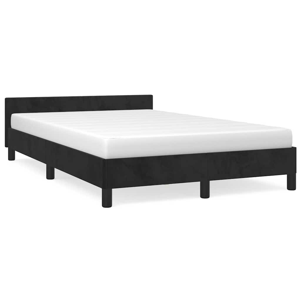Giroletto senza Materasso Nero 120x200 cm Velluto