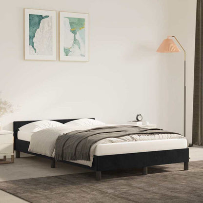 Giroletto senza Materasso Nero 120x200 cm Velluto