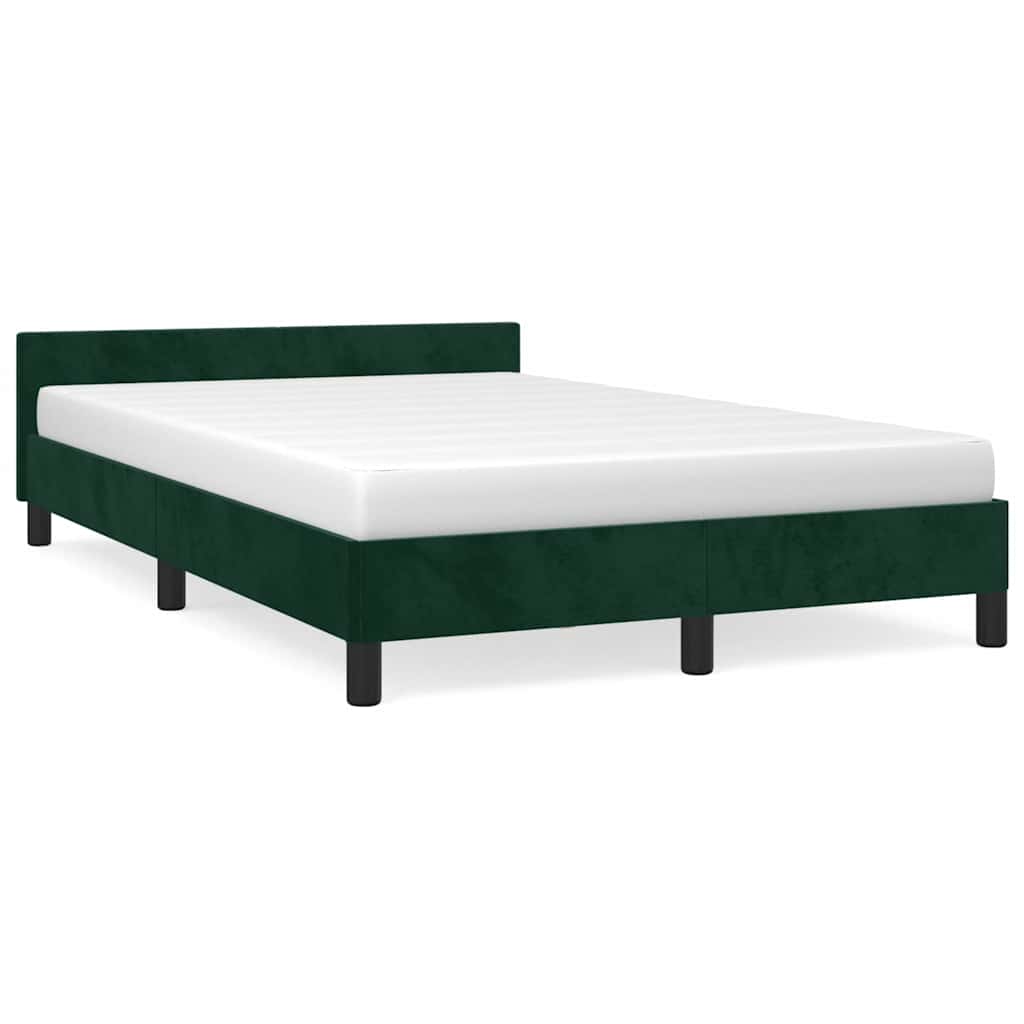 Giroletto senza Materasso Verde Scuro 120x200 cm in Velluto