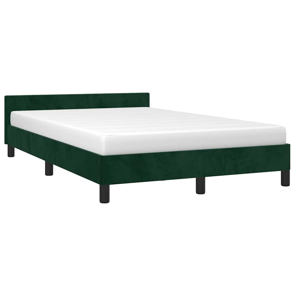 Giroletto senza Materasso Verde Scuro 120x200 cm in Velluto