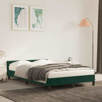 Giroletto senza Materasso Verde Scuro 120x200 cm in Velluto