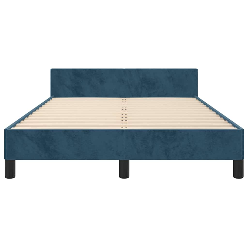 Giroletto senza Materasso Blu Scuro 120x200 cm in Velluto