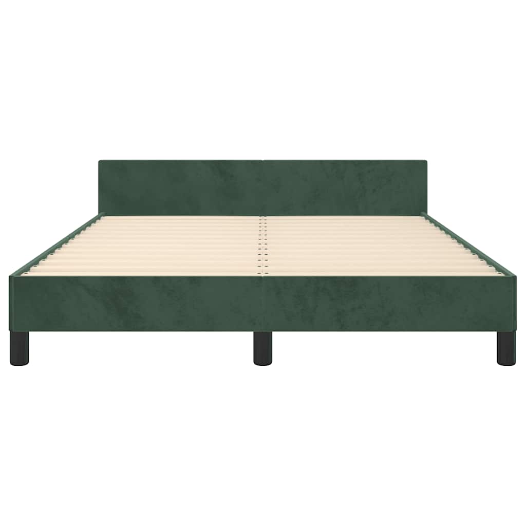 Giroletto senza Materasso Verde Scuro 140x190 cm in Velluto - homemem39