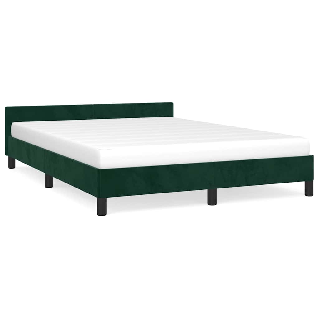 Giroletto senza Materasso Verde Scuro 140x200 cm in Velluto