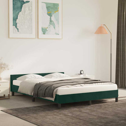 Giroletto senza Materasso Verde Scuro 140x200 cm in Velluto