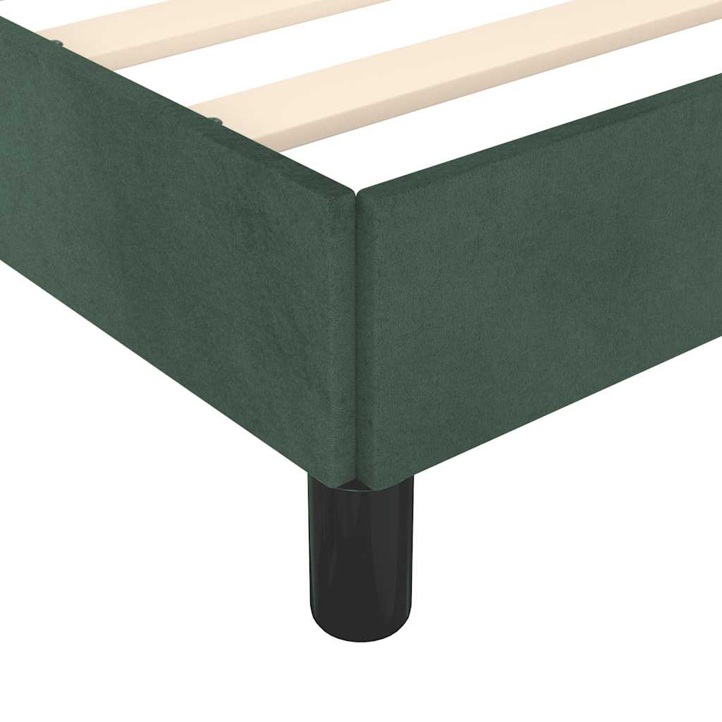Giroletto senza Materasso Verde Scuro 160x200 cm in Velluto