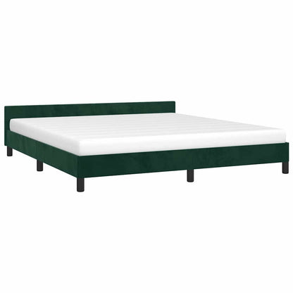 Giroletto senza Materasso Verde Scuro 180x200 cm in Velluto