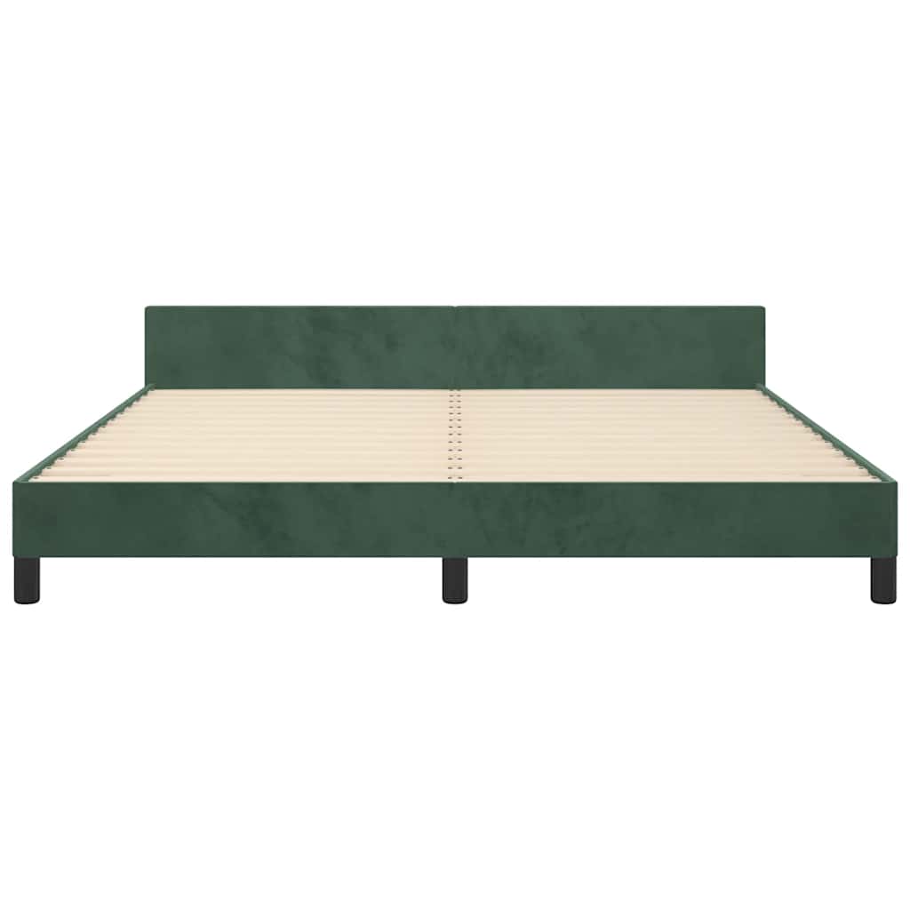 Giroletto senza Materasso Verde Scuro 180x200 cm in Velluto - homemem39
