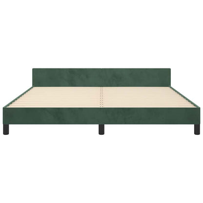 Giroletto senza Materasso Verde Scuro 180x200 cm in Velluto - homemem39