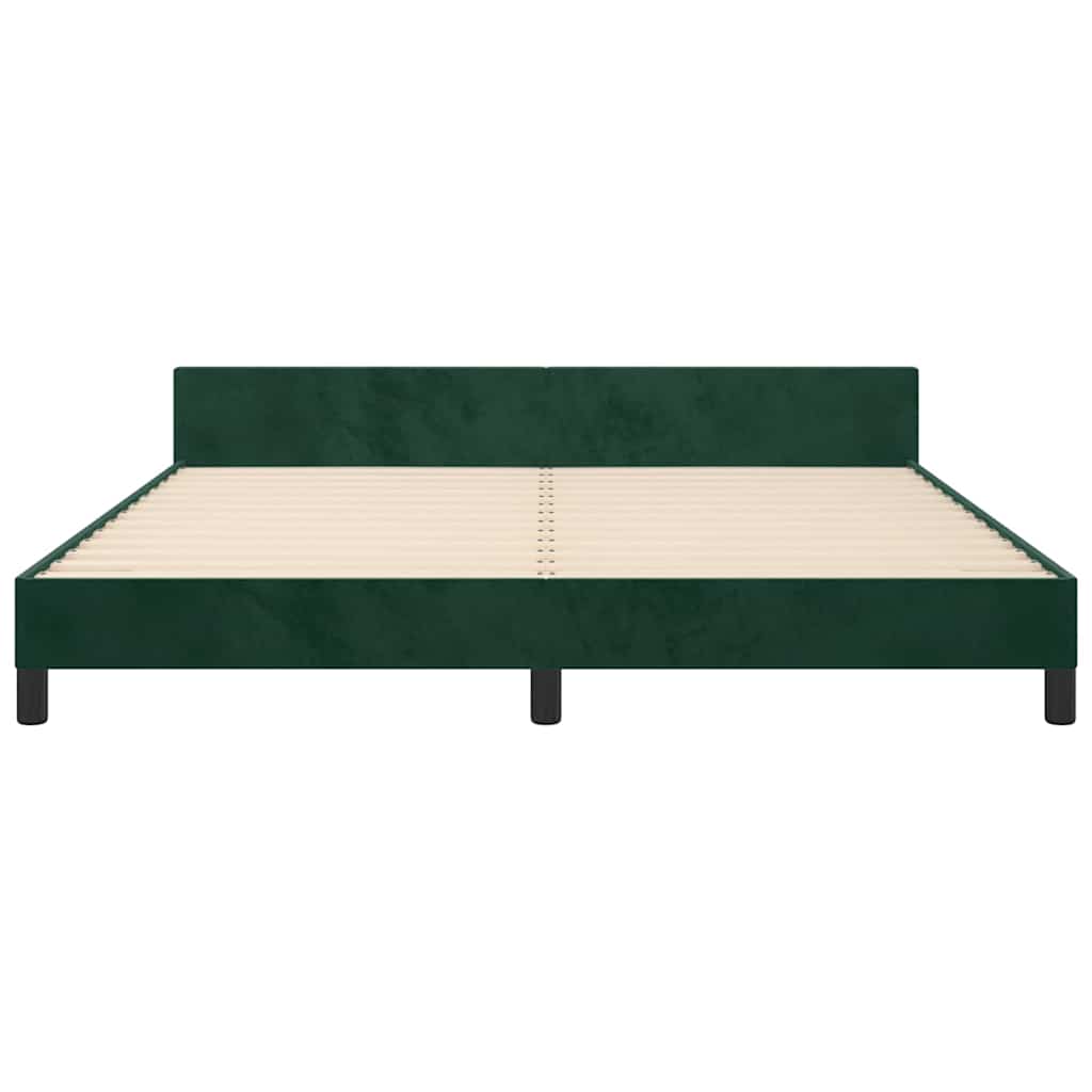 Giroletto senza Materasso Verde Scuro 180x200 cm in Velluto